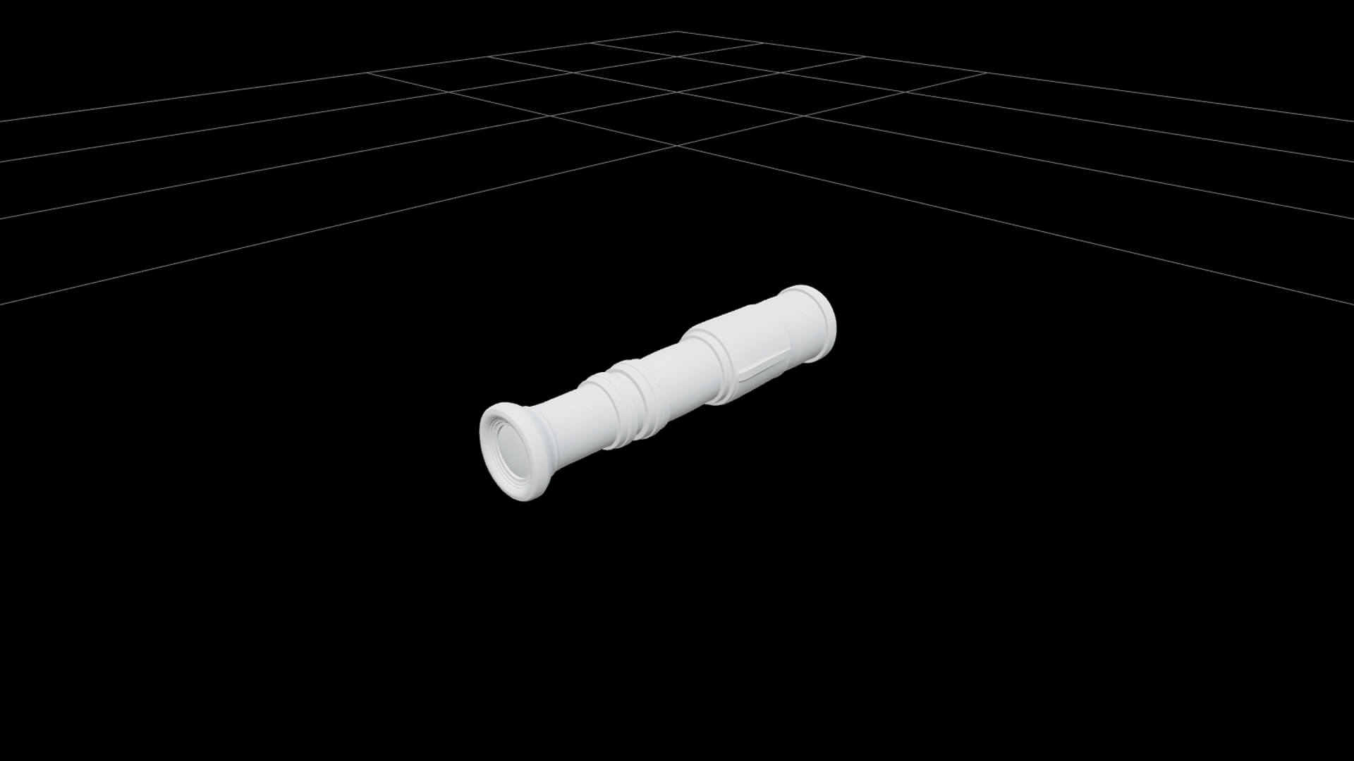 Pirate Spyglass Brass Extendable Telescope High Detail Model 3D Model