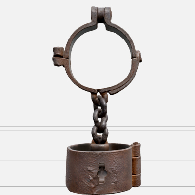Pirate Wrist Manacle Leg Shackle Heavy Wrought Iron Model