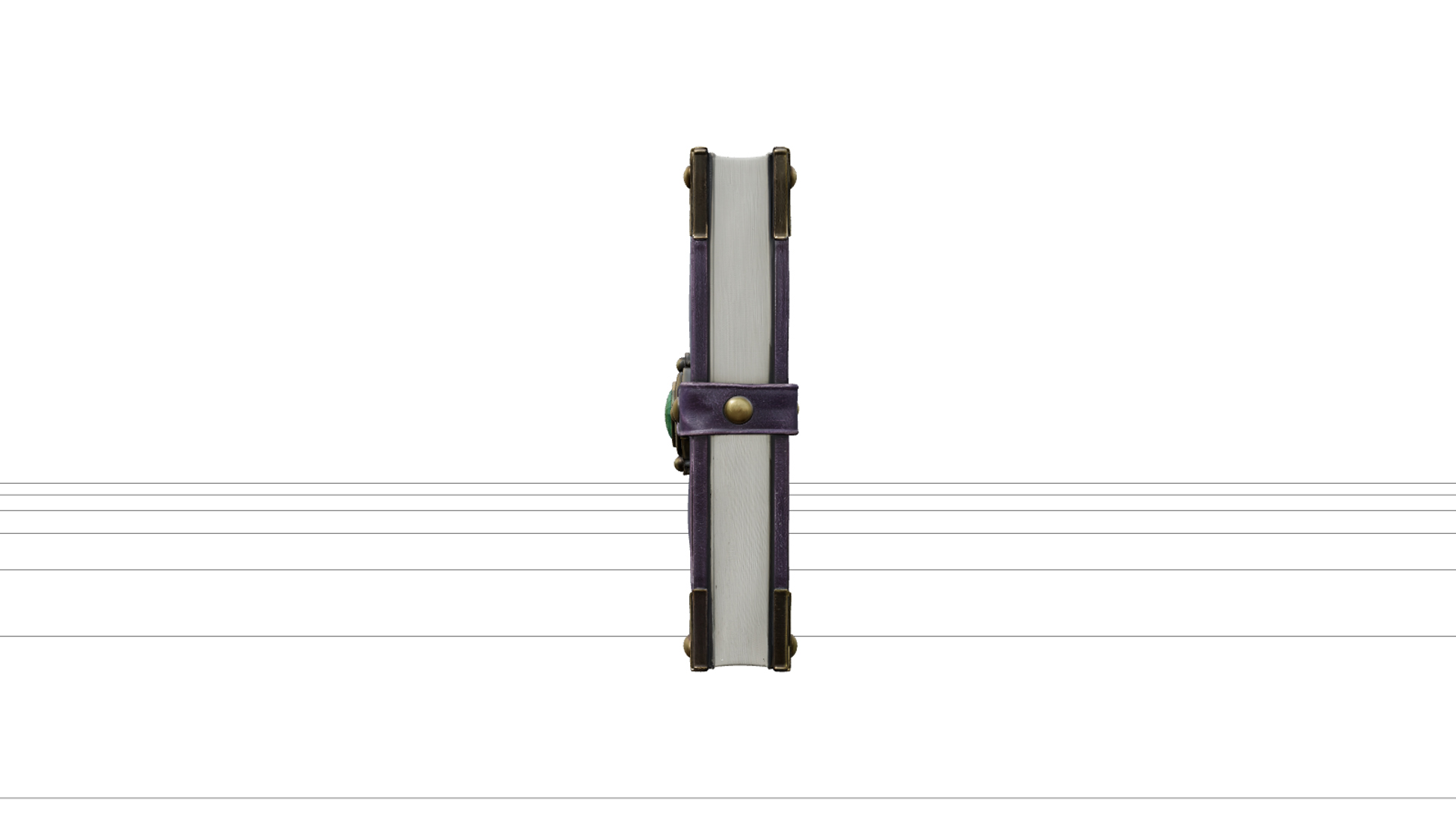 Purple Leather Spellbook With Eye Clasp 3D Model Asset 3D Model