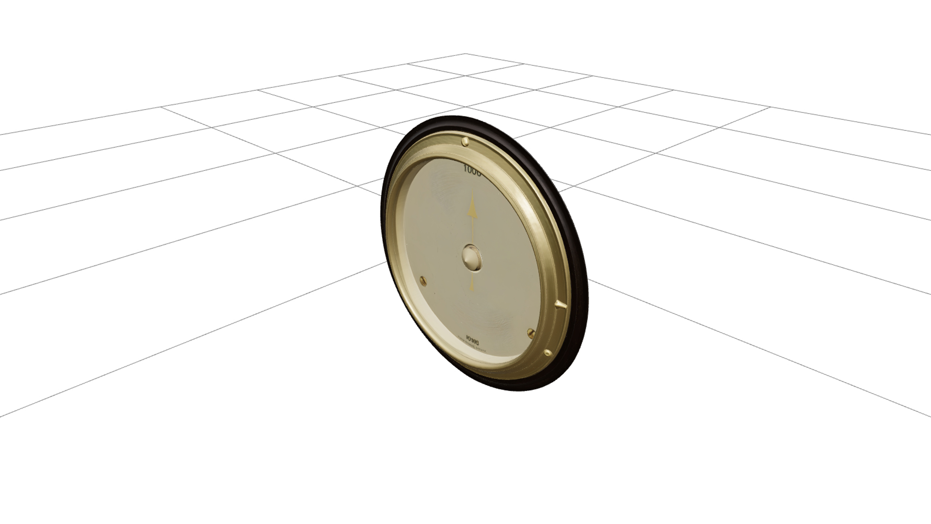 Ship Barometer Aneroid Brass Model Detailed Reference 3D Model