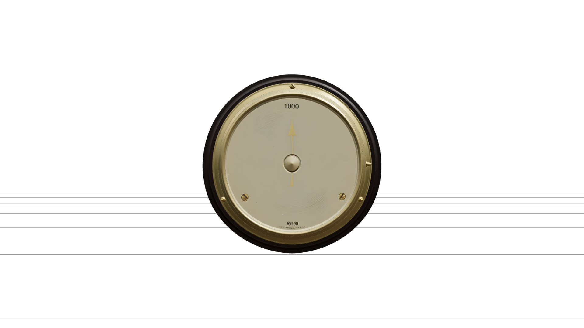 Ship Barometer Aneroid Brass Model Detailed Reference 3D Model