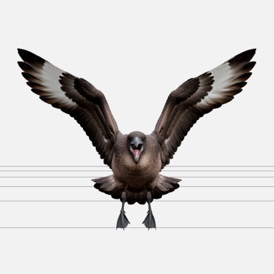 Skua Aggressive Flight Model Detailed High Poly Realistic