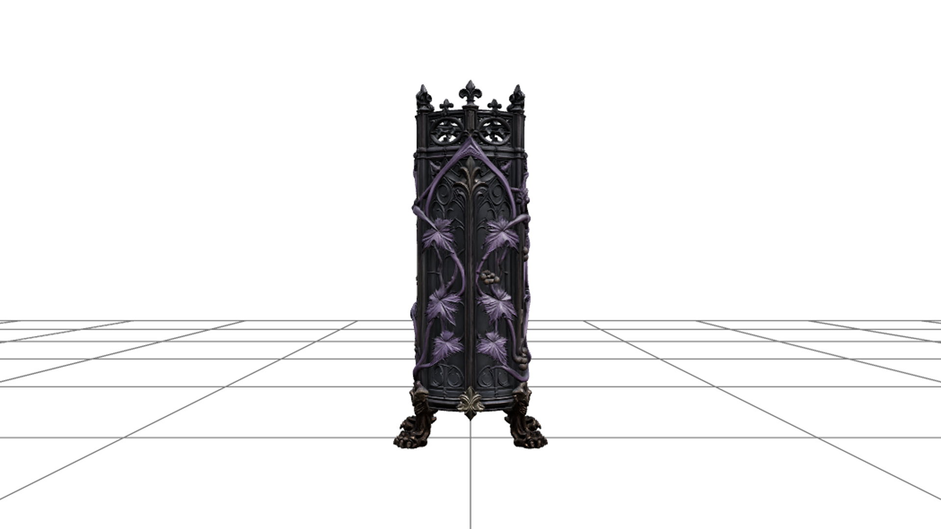 Stone Mausoleum with Bronze Door and Copper Roof 3D Model 3D Model