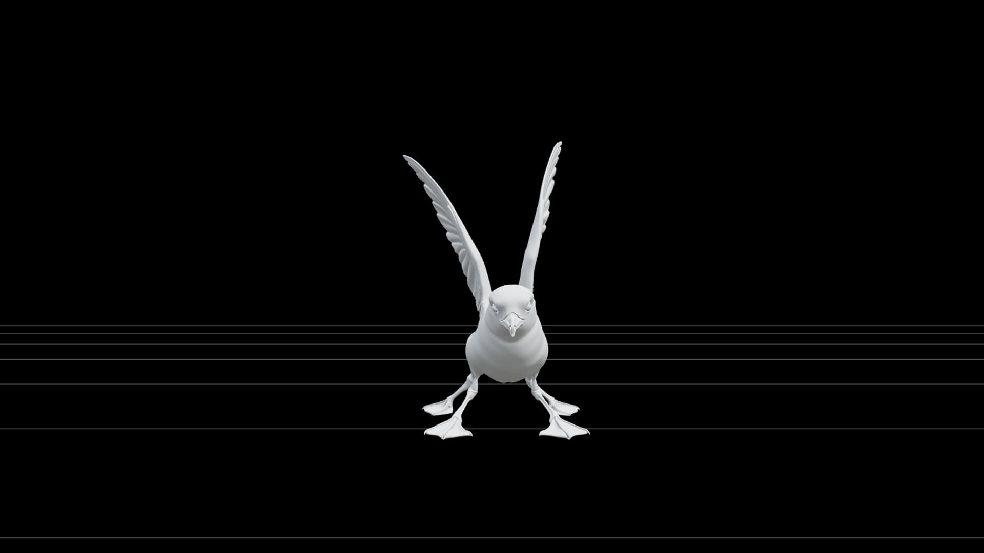 Storm Petrel Pattering Ocean Surface Detailed 3D Model 3D Model