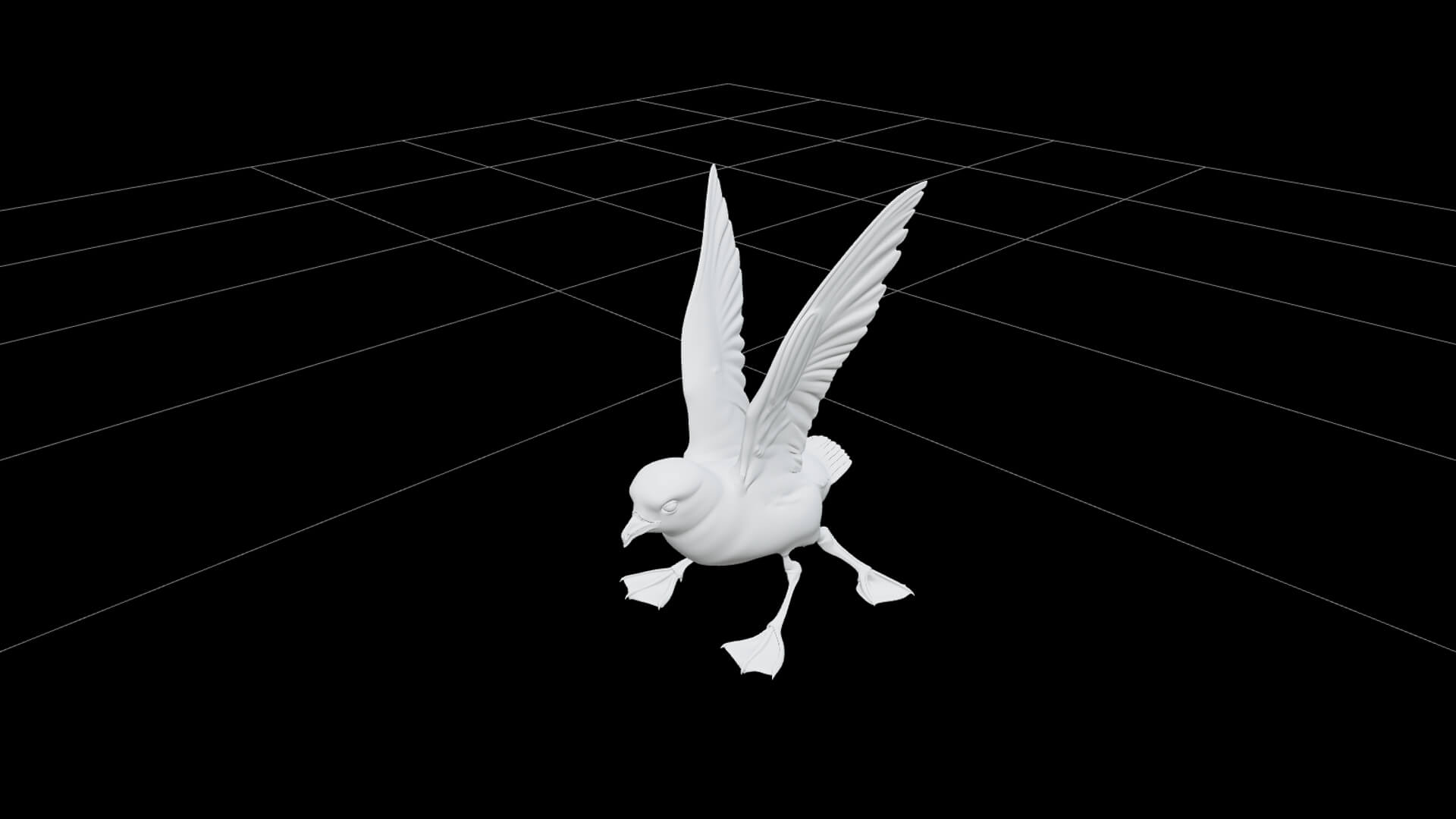 Storm Petrel Pattering Ocean Surface Detailed 3D Model 3D Model