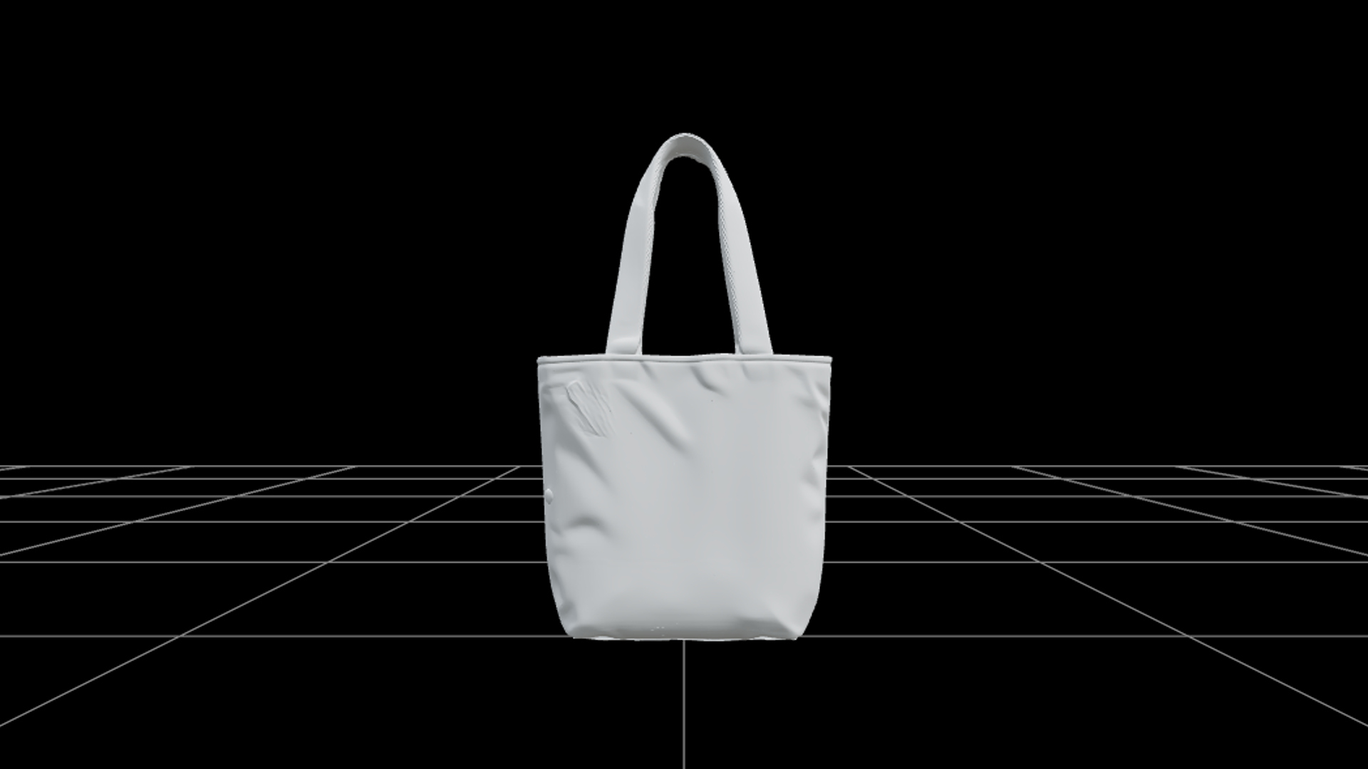 Trick or Treat Tote Bag with Ghost Embroidery 3d Model Asset 3D Model