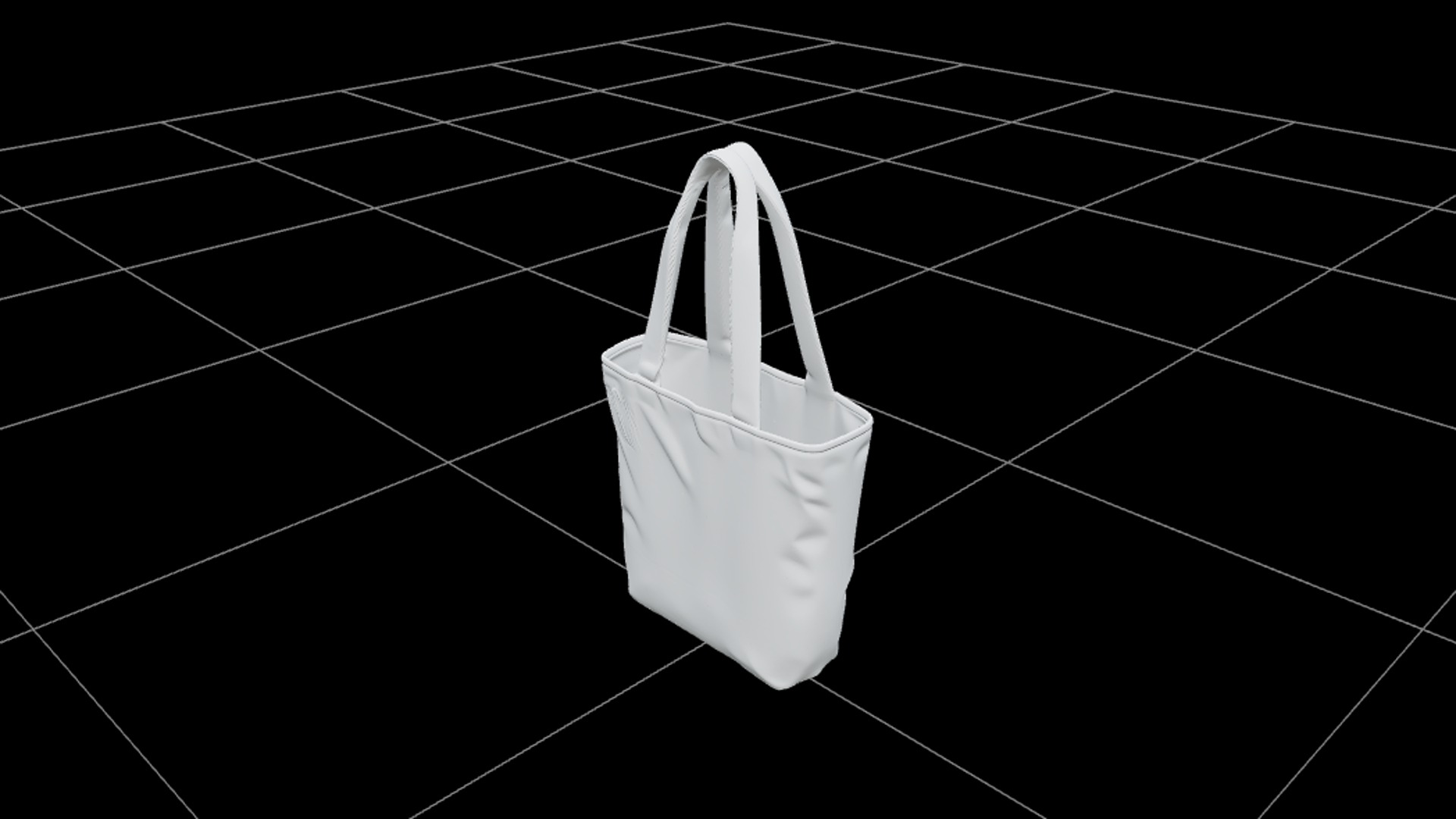 Trick or Treat Tote Bag with Ghost Embroidery 3d Model Asset 3D Model