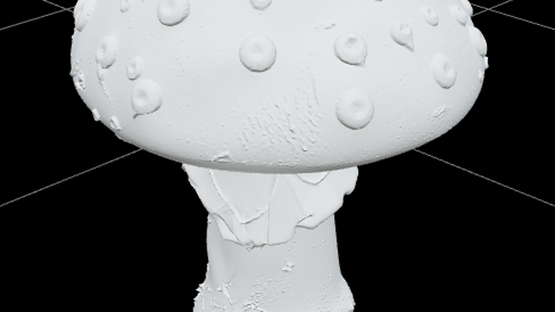 Violet Poisonous Mushroom with Orange Spots 3D Model Asset 3D Model