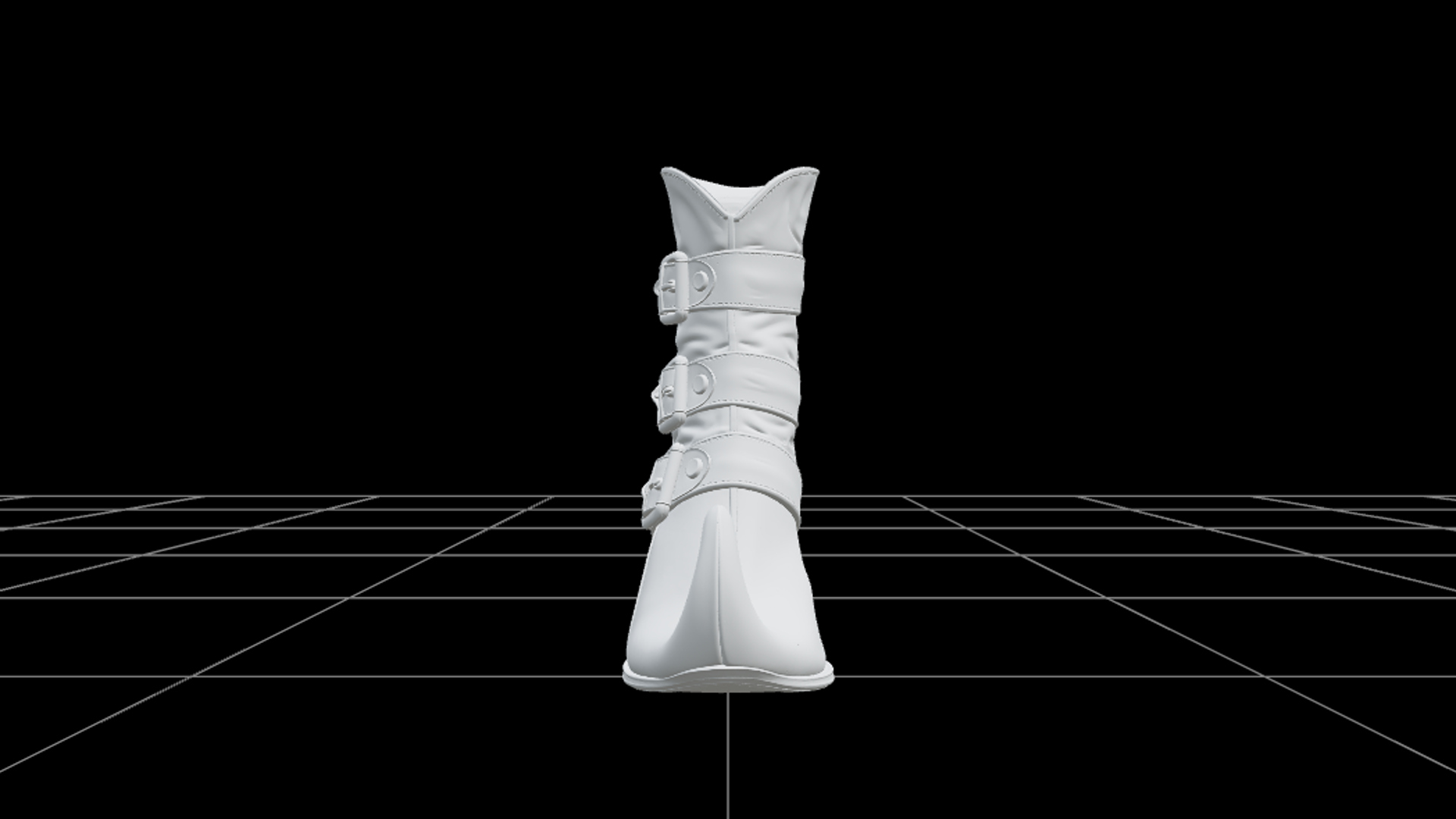 Witch Boot with Curled Toe and Purple Leather 3D Model Asset 3D Model