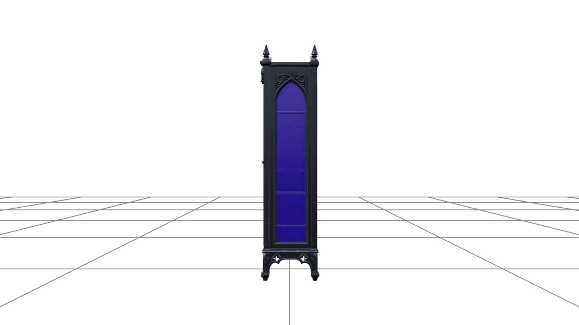 Wrought Iron Cemetery Gate with Bronze Bats 3D Model 3D Model