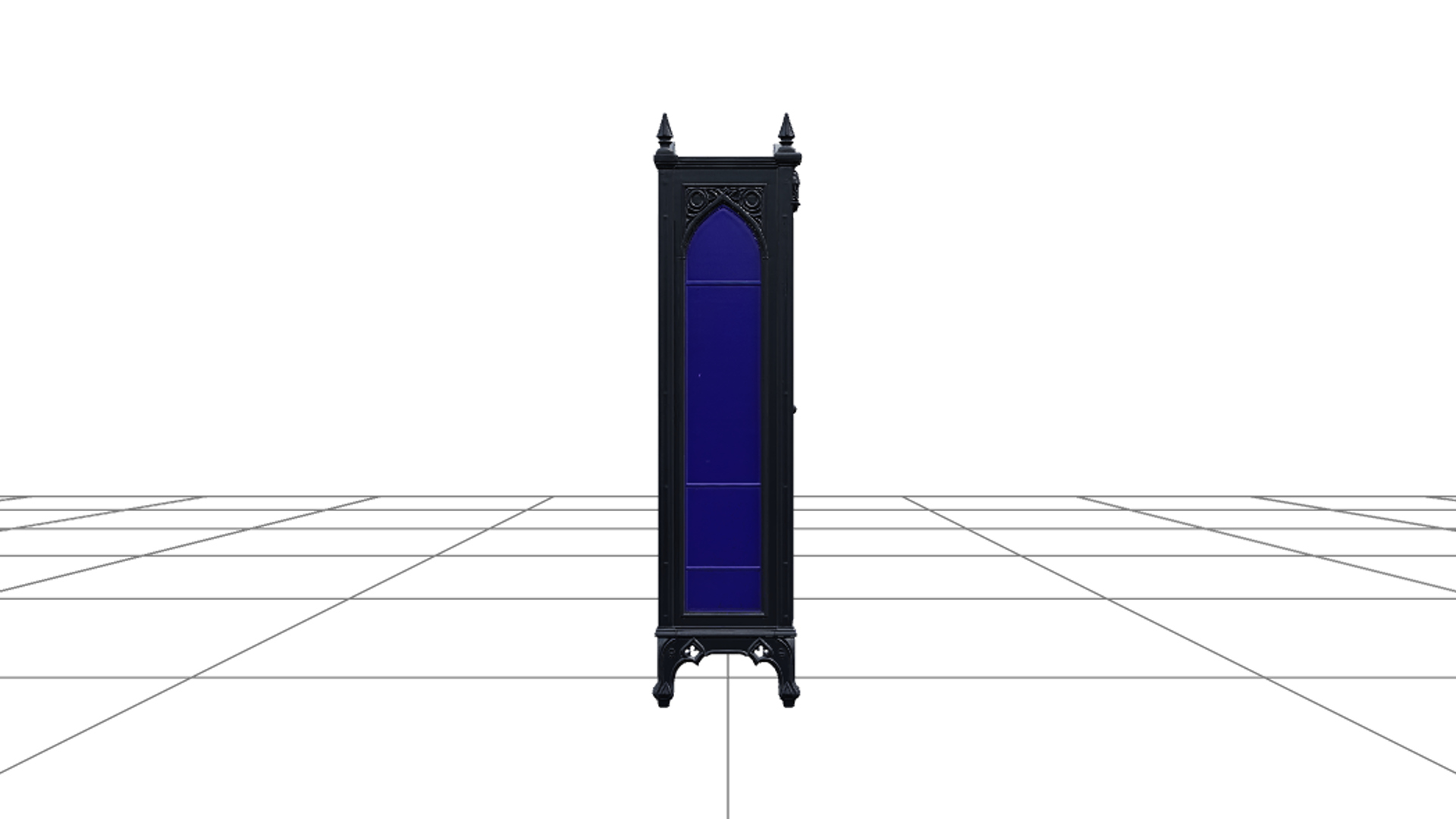 Wrought Iron Cemetery Gate with Bronze Bats 3D Model 3D Model