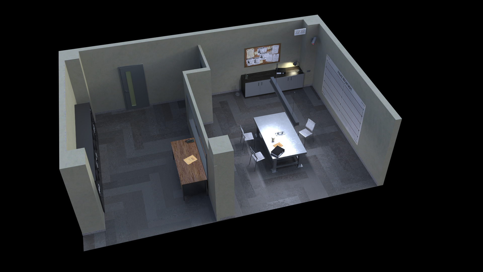 7Rooms - Modular Interrogation Room Daz Content