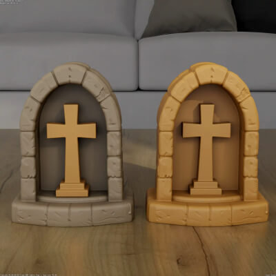 Cross and Grotto 3D Print Model