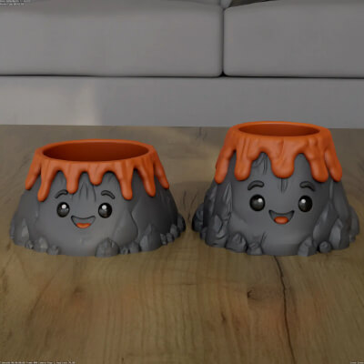 Cute Volcano 3D Print STL Model