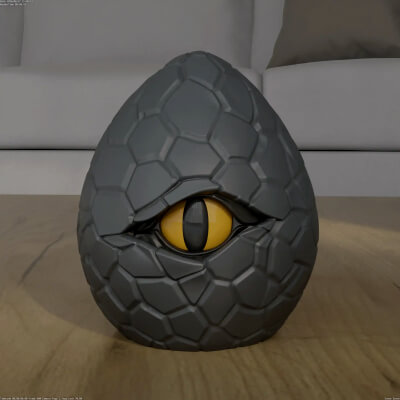 Dragon Eye Egg Fantasy Creature STL