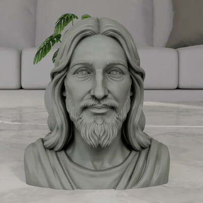 Jesus Christ Bust 3D Print STL Model 3D Model
