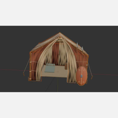 Historical Camp Tent Game Ready 3D Asset 3D Model