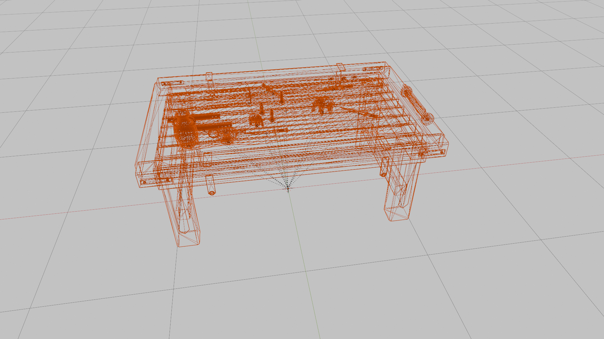 Historical War Table 01 - Game Ready Low Poly 3D Model