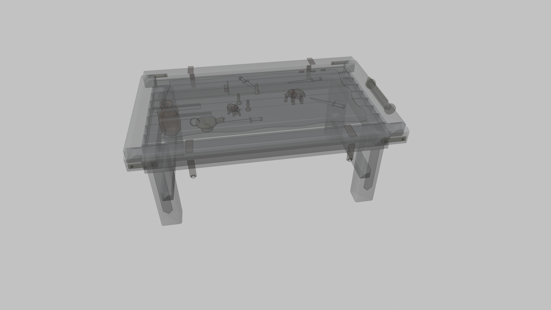 Historical War Table 01 - Game Ready Low Poly 3D Model