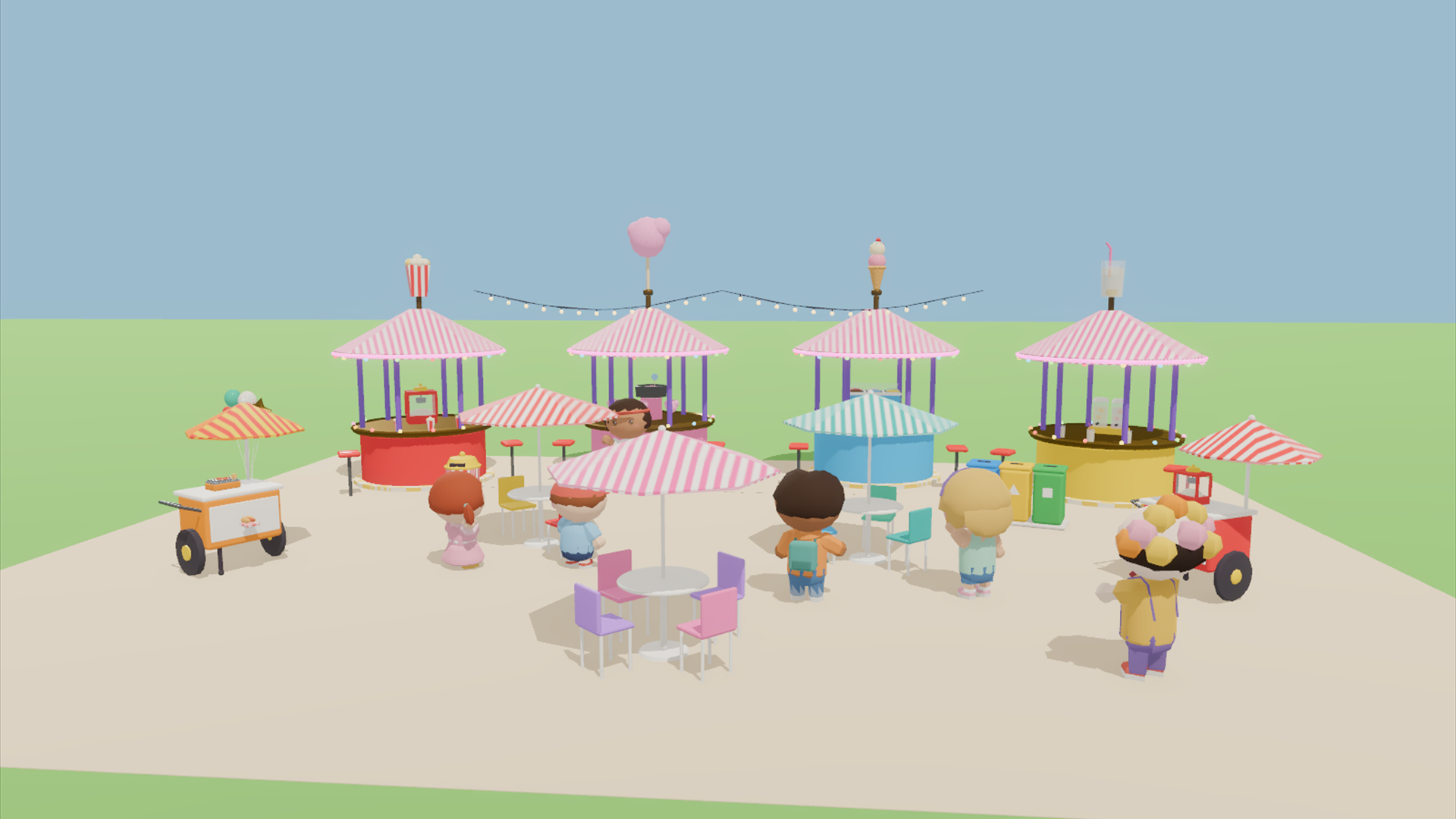Amusement Park Kit - 414 Low-Poly Models 3D Model
