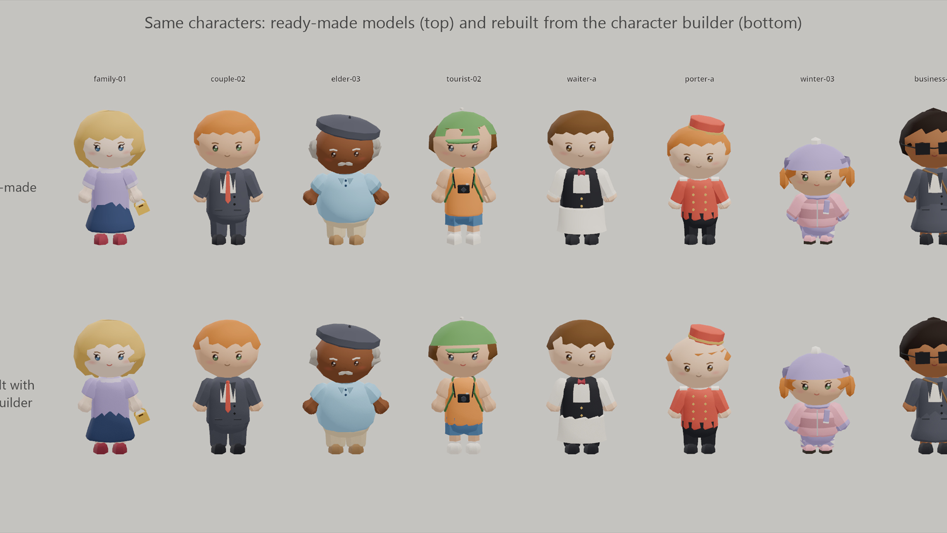 Animated Chibi People - 102 Characters 51 Animations 3D Model