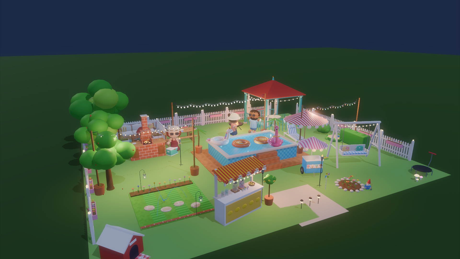 Backyard Summer Kit - 428 Low-Poly Models 3D Model
