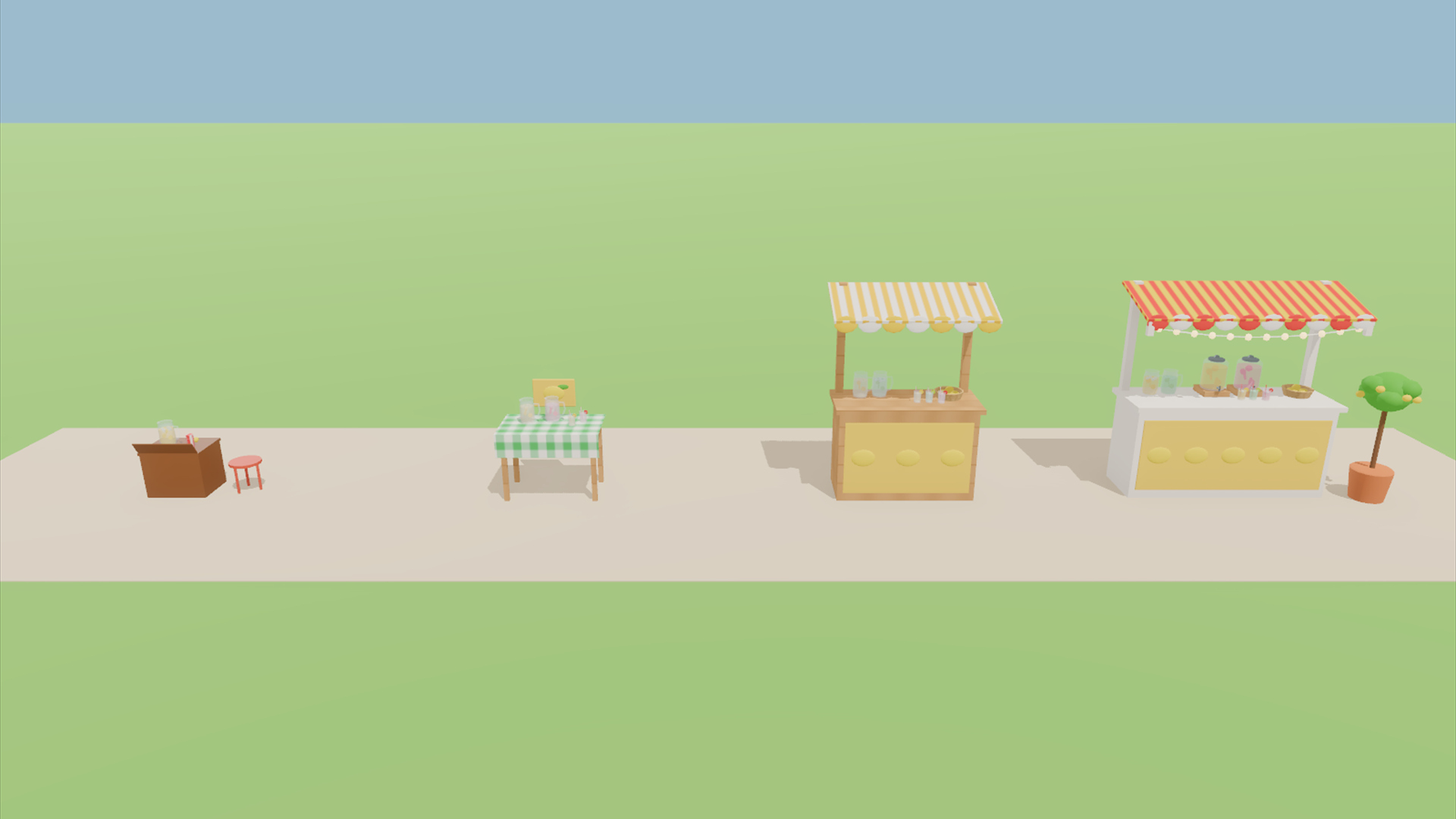 Backyard Summer Kit - 428 Low-Poly Models 3D Model