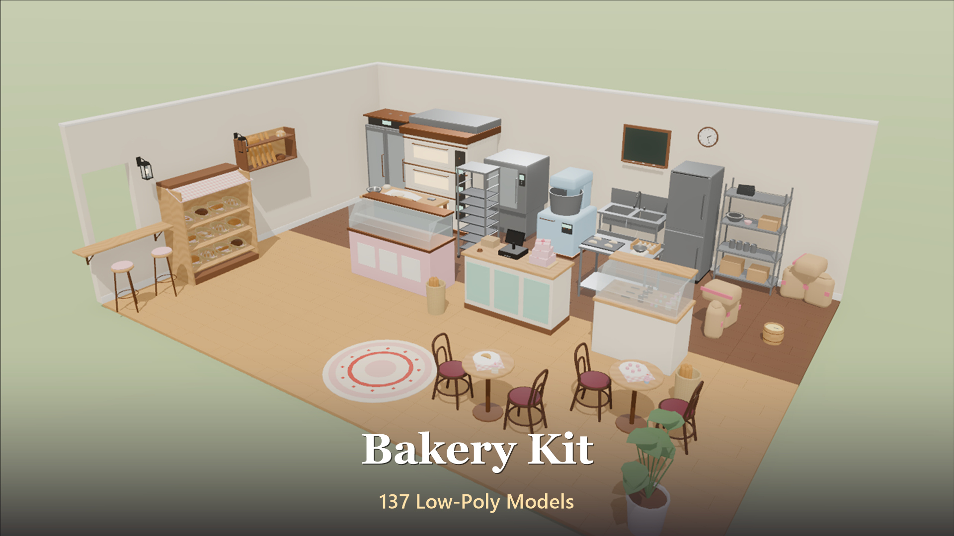 Bakery Kit - 137 Low-Poly Models 3D Model