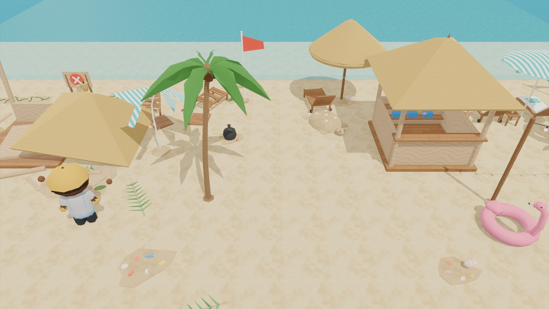 Beach Resort Kit - 93 Low-Poly Models 3D Model