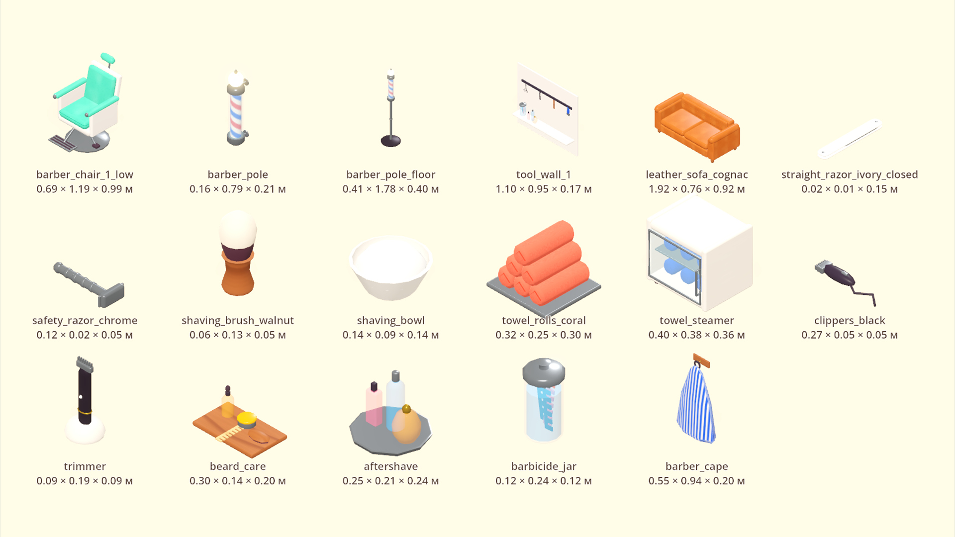 Beauty Salon - Complete - 484 Low-Poly Models 3D Model