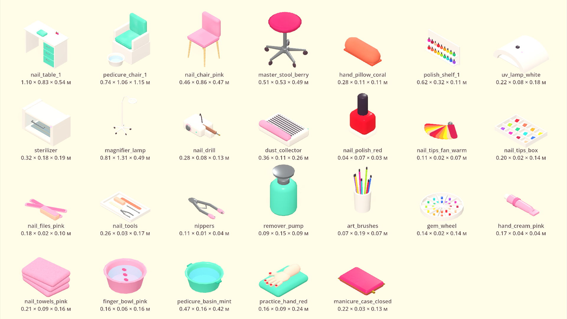 Beauty Salon - Complete - 484 Low-Poly Models 3D Model