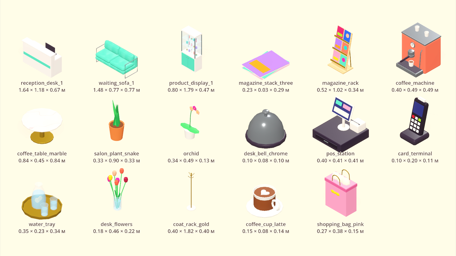 Beauty Salon - Complete - 484 Low-Poly Models 3D Model