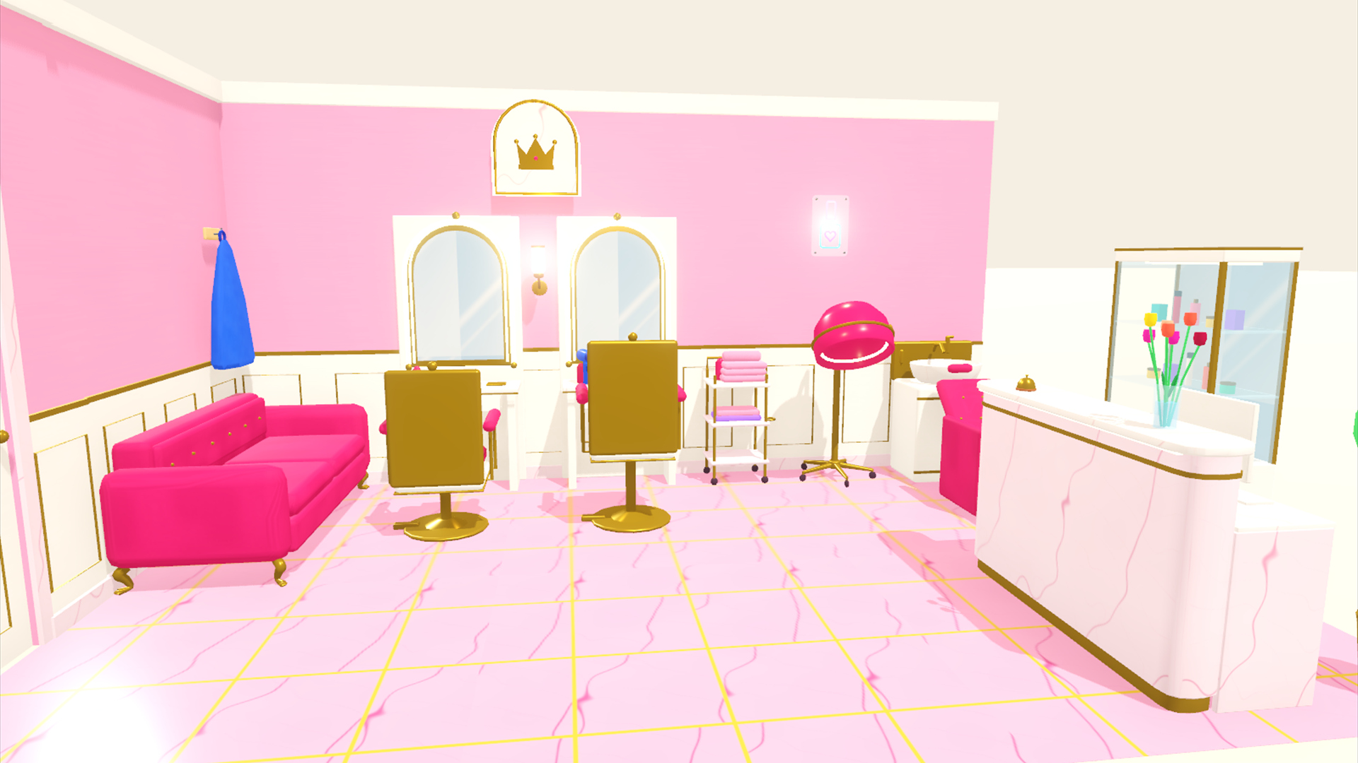 Beauty Salon - Hair & Barber - 182 Low-Poly Models 3D Model