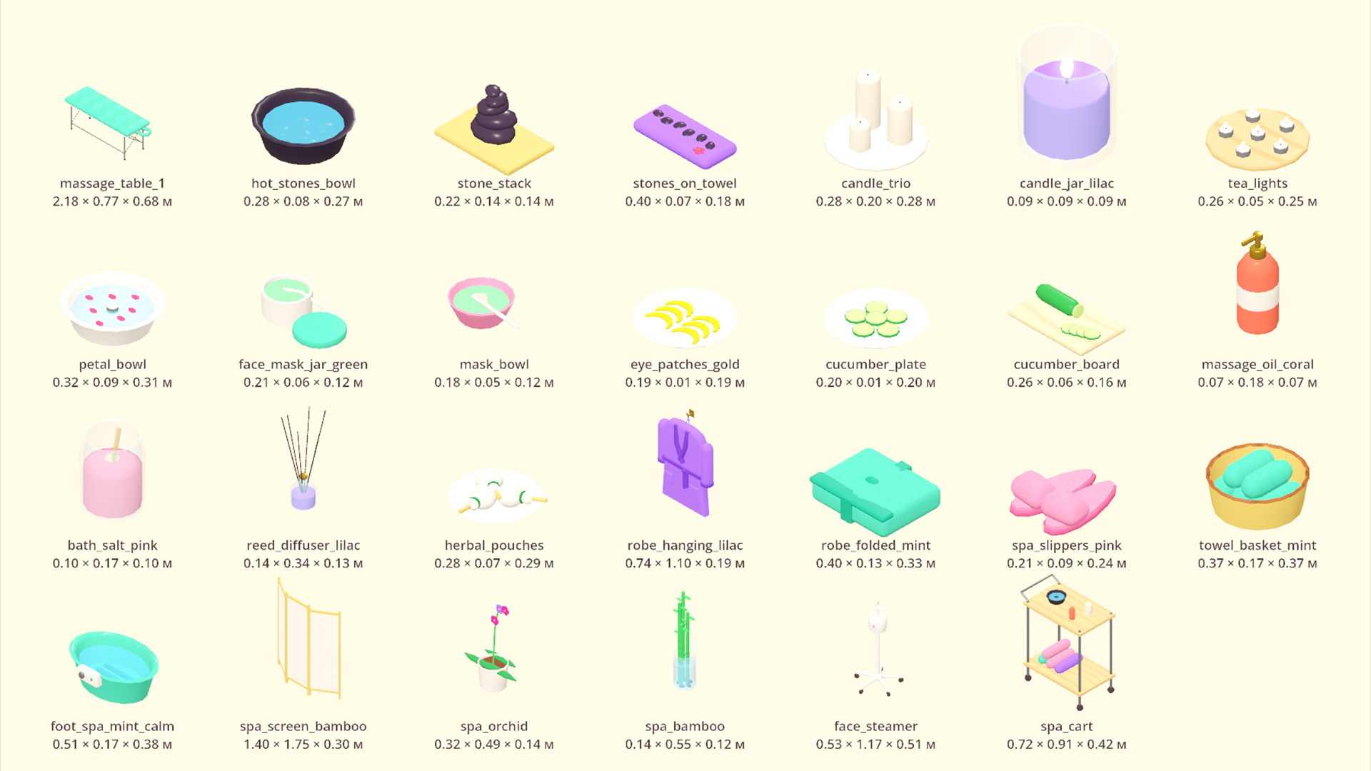 Beauty Salon - Nails Spa & Reception - 310 Low-Poly Models 3D Model