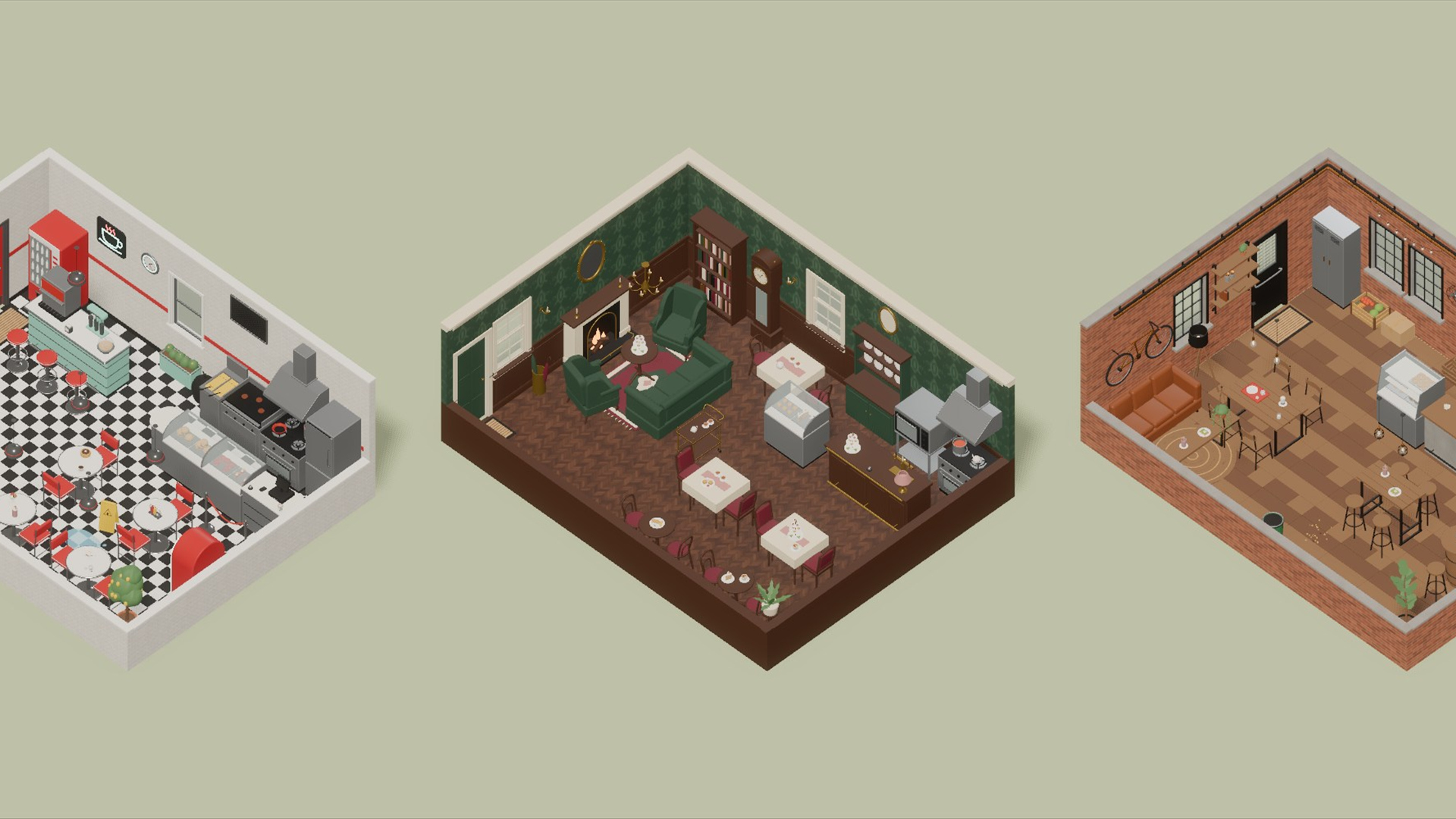 Cafe Builder - Complete - 312 Low-Poly Models 3D Model