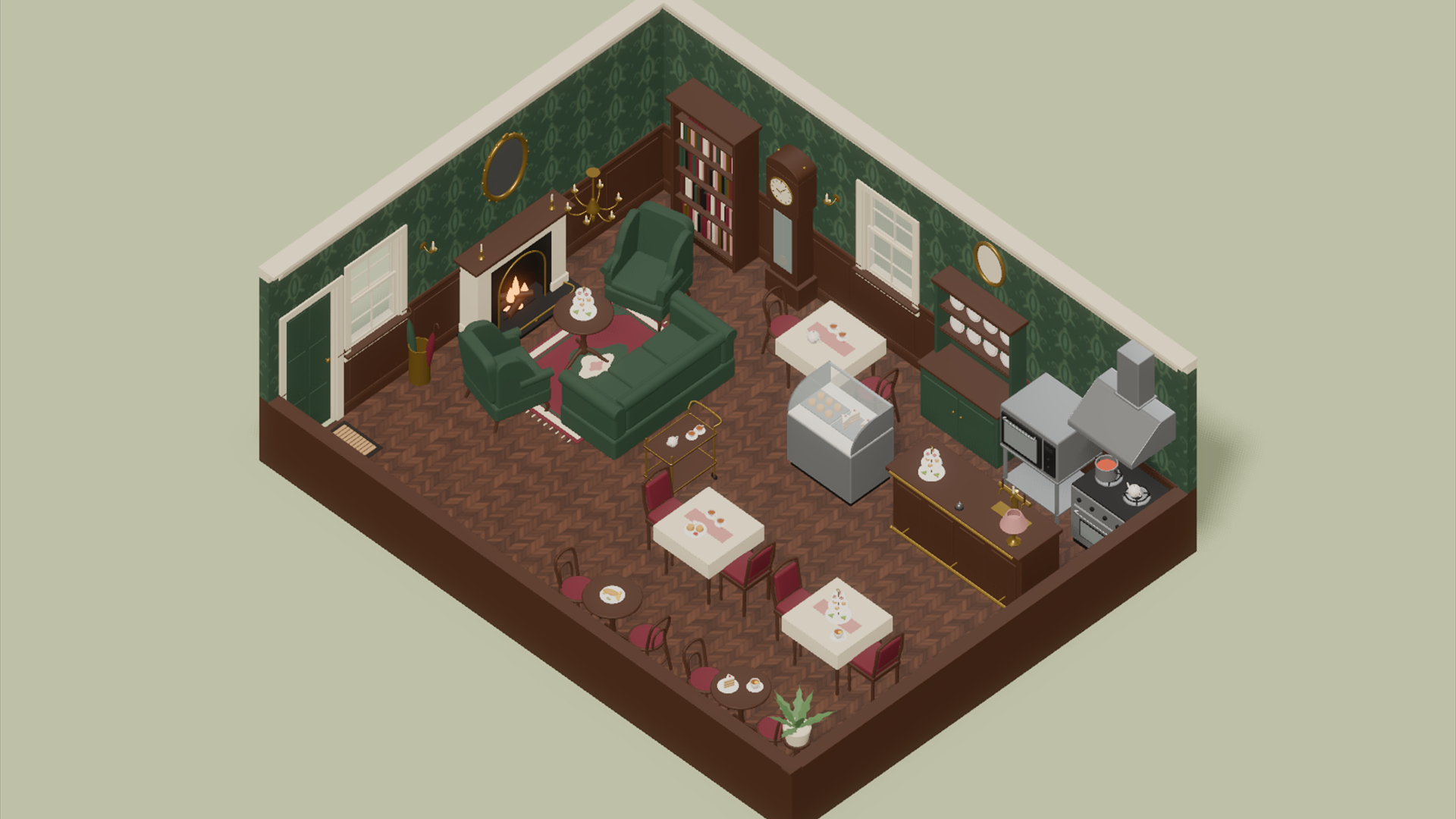 Cafe Builder - Complete - 312 Low-Poly Models 3D Model