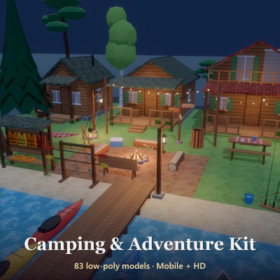 Camping & Adventure Kit - 83 Low-Poly Models