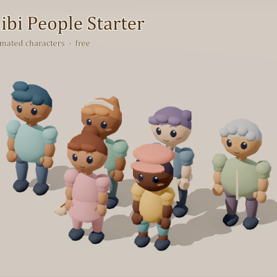 Chibi People Starter - 6 Free Animated Characters