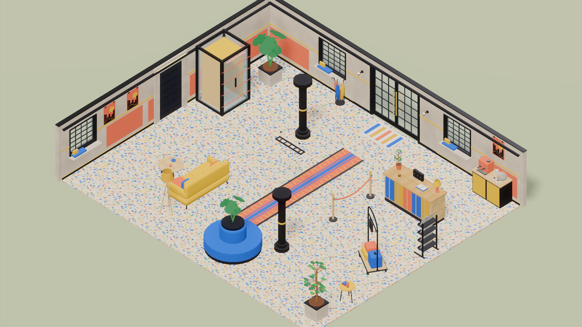 City Hotel - Complete - 731 Low-Poly Models 3D Model