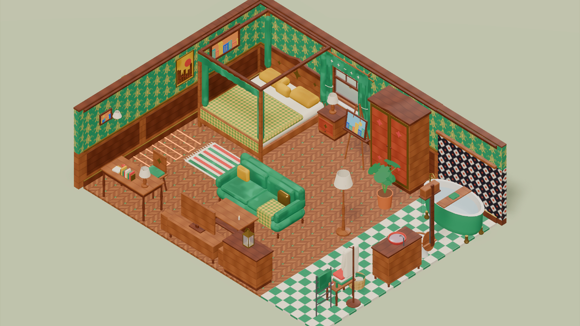 City Hotel - Rooms & Finishes - 395 Low-Poly Models 3D Model