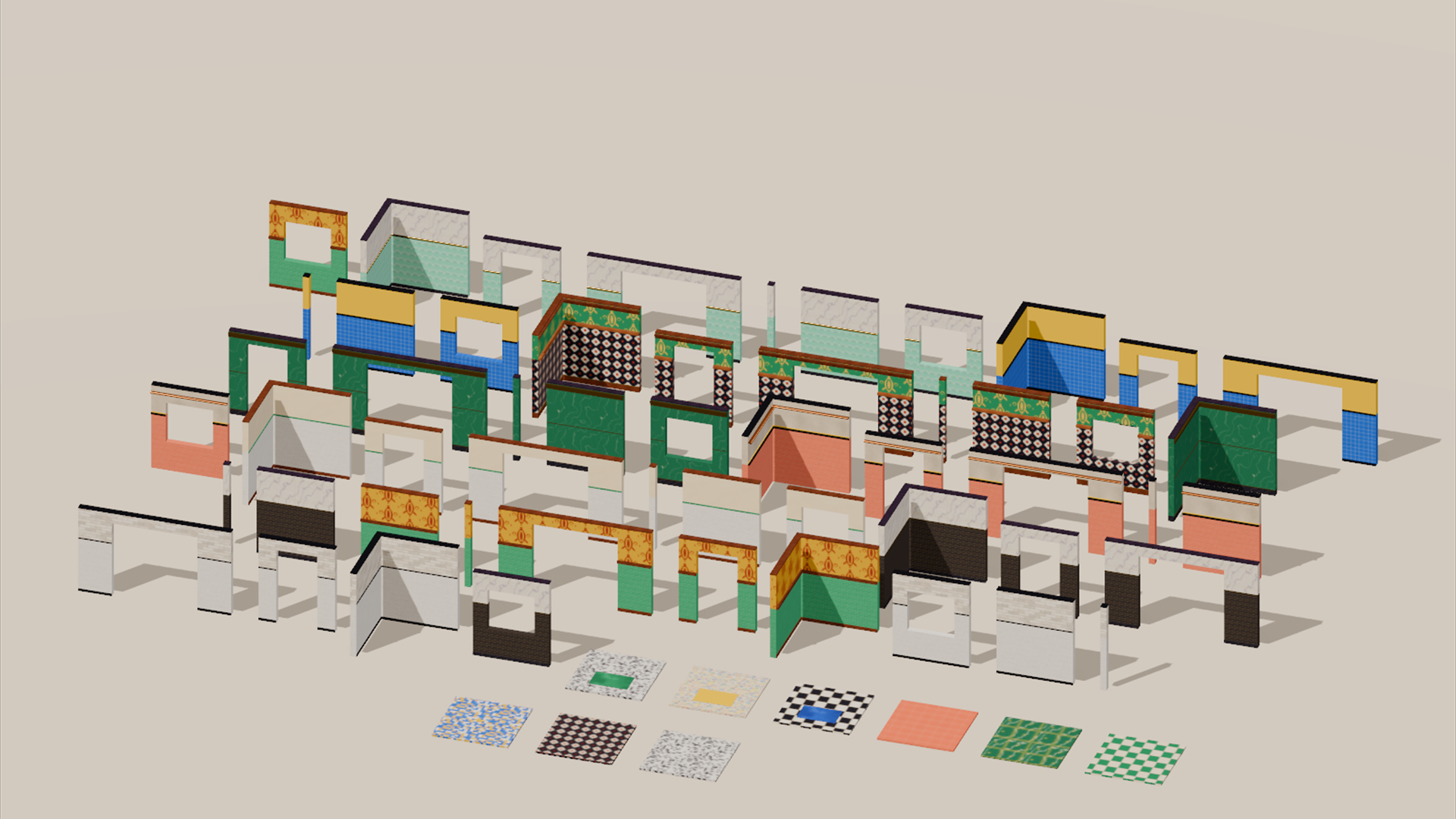 City Hotel - Rooms &amp Finishes - 395 Low-Poly Models 3D Model