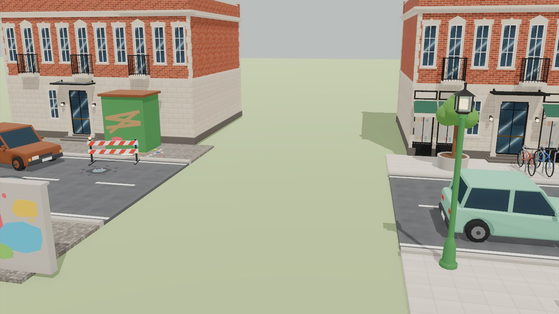 City Streets & Cars Kit - 177 Low-Poly Models 3D Model