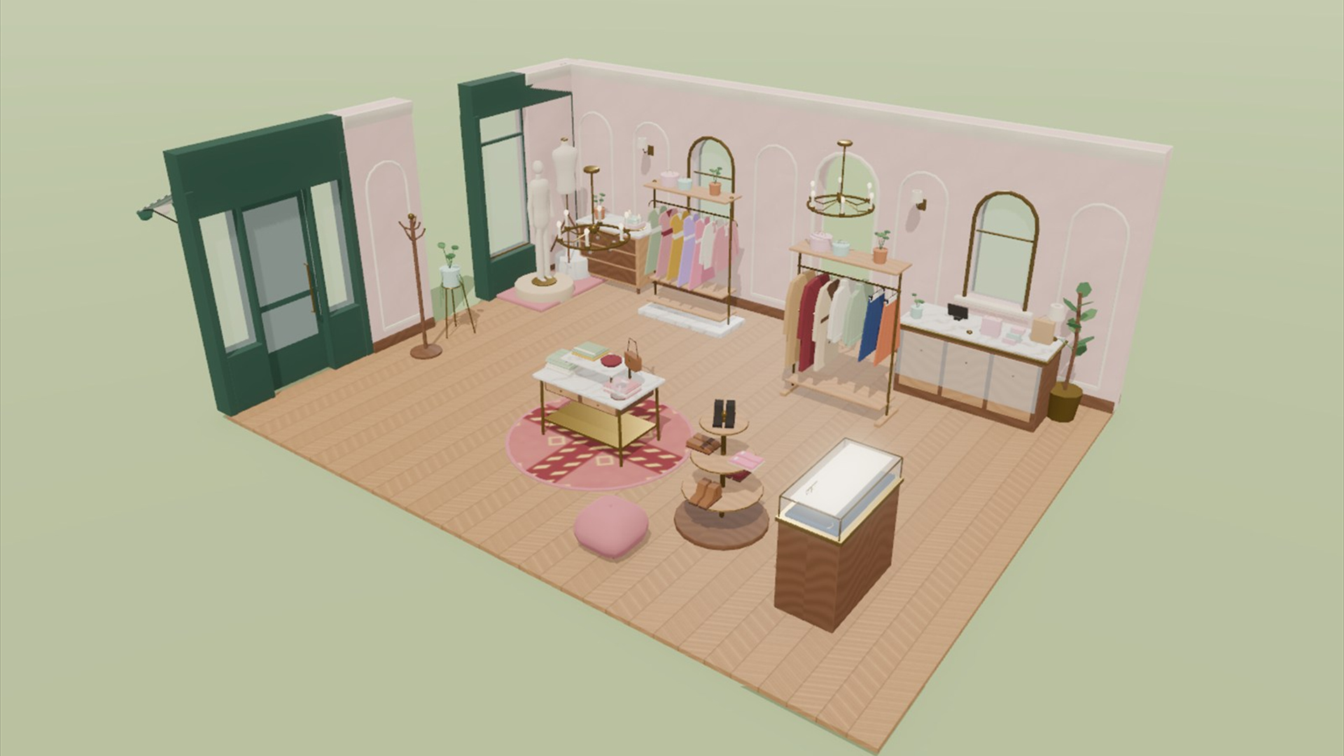 Cozy Boutique Kit - 122 Low-Poly Models 3D Model