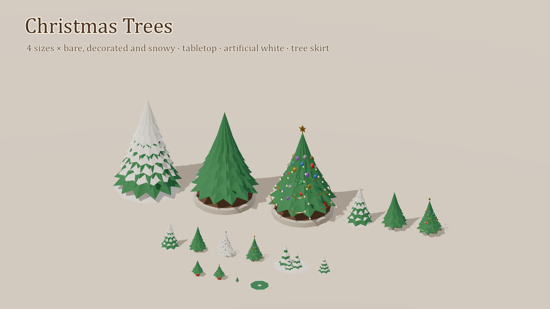 Cozy Christmas Kit - 88 Low-Poly Models 3D Model