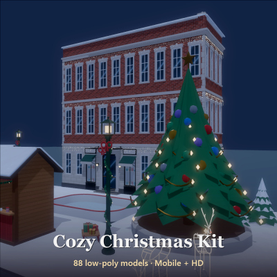 Cozy Christmas Kit - 88 Low-Poly Models