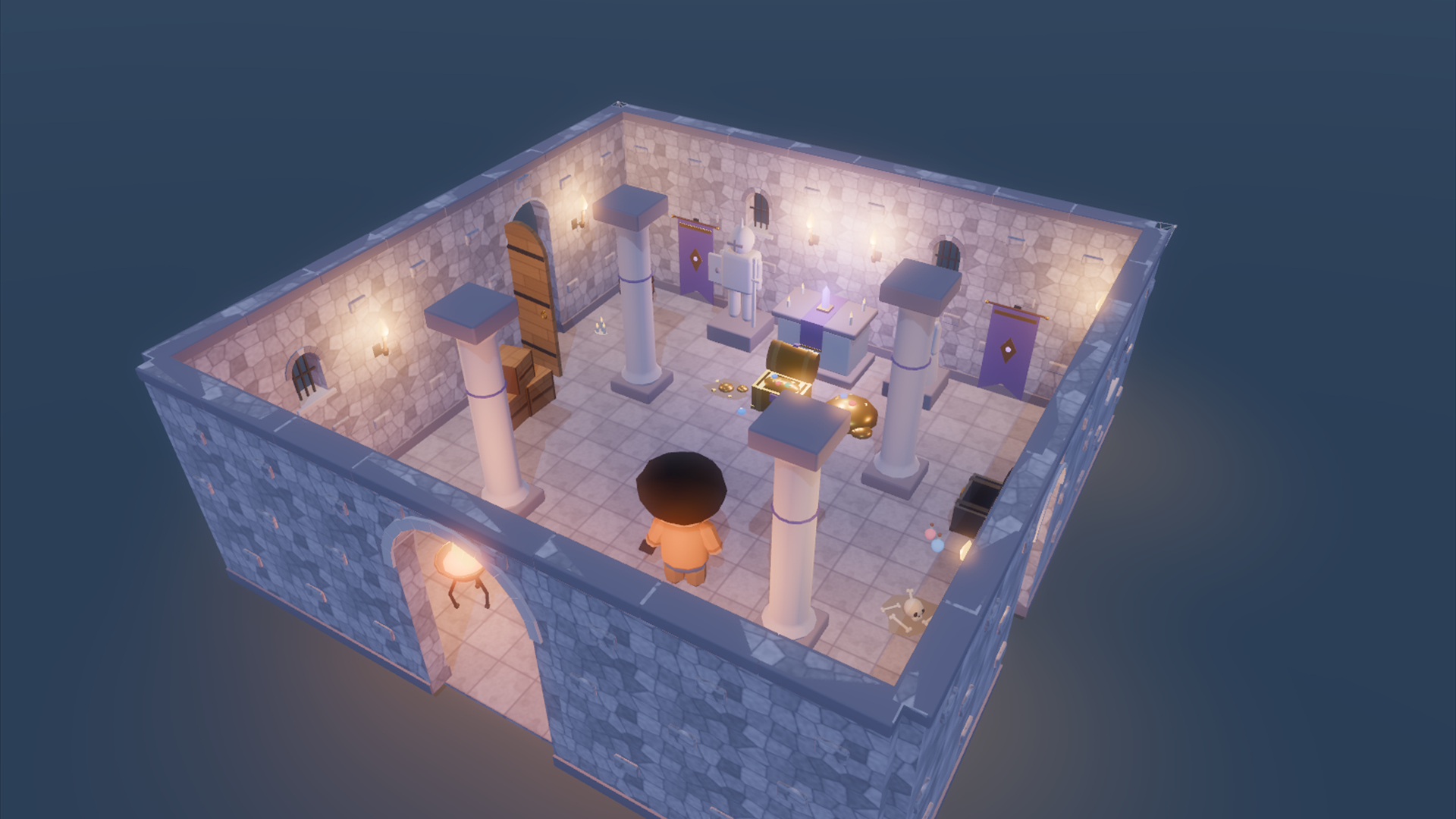 Cozy Dungeon Kit - 144 Low-Poly Models 3D Model