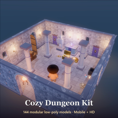 Cozy Dungeon Kit - 144 Low-Poly Models