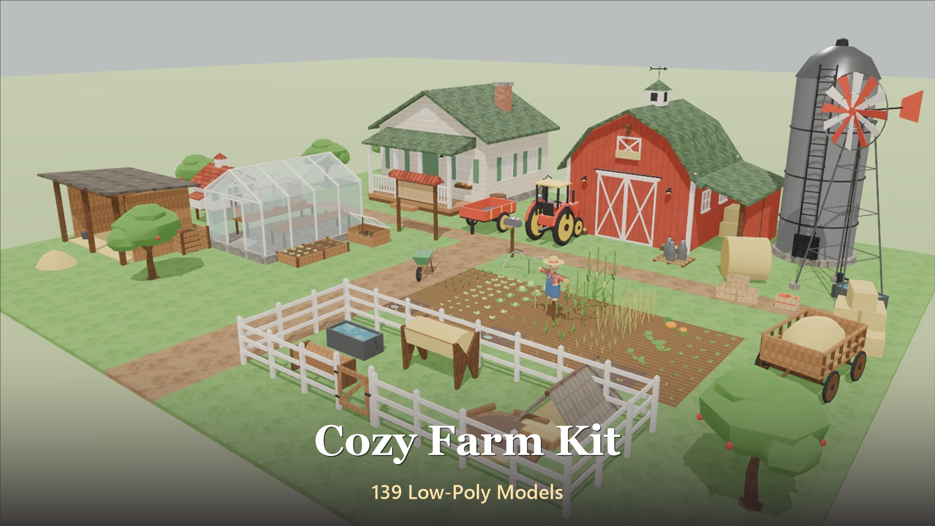 Cozy Farm Kit - 139 Low-Poly Models 3D Model