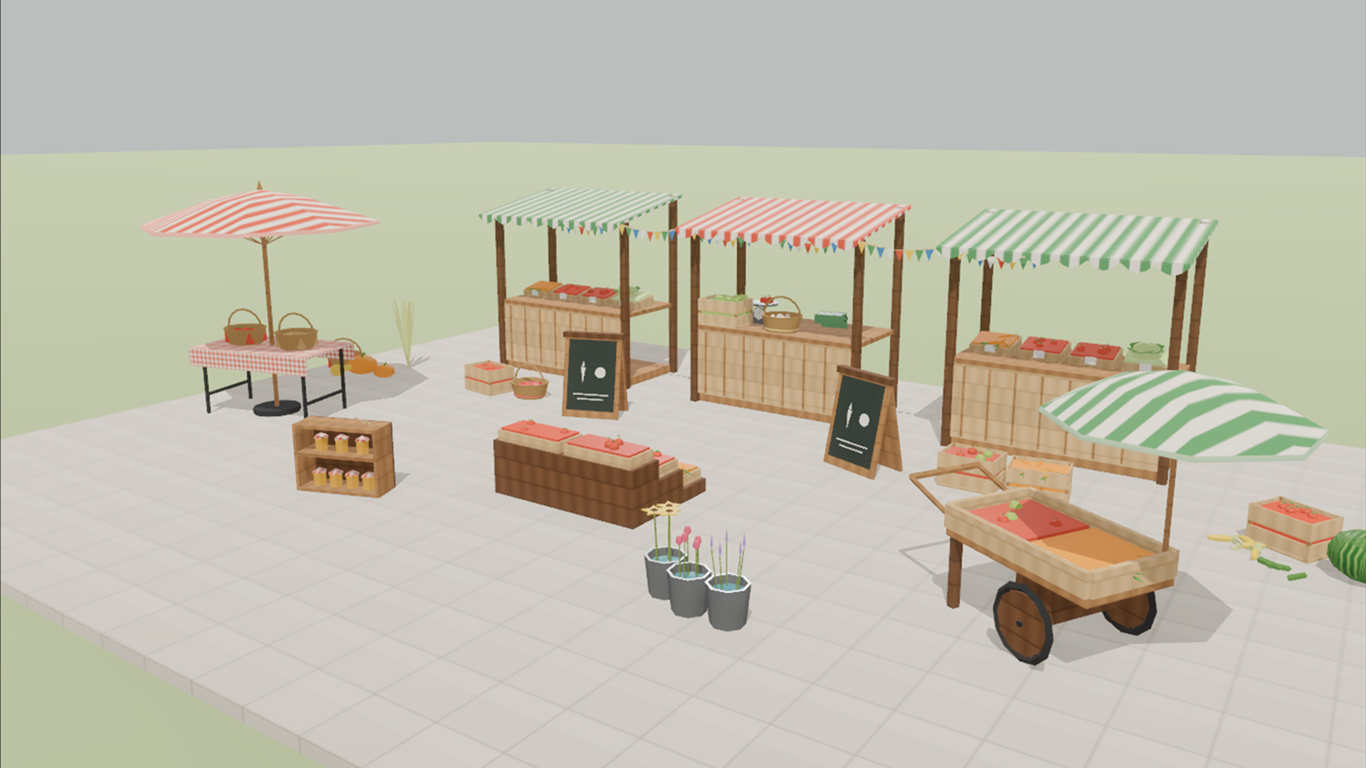 Cozy Farm Kit - 139 Low-Poly Models 3D Model