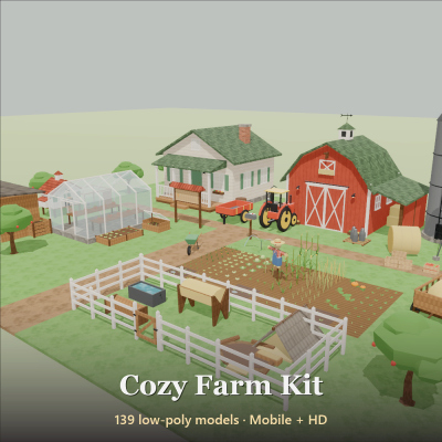 Cozy Farm Kit - 139 Low-Poly Models